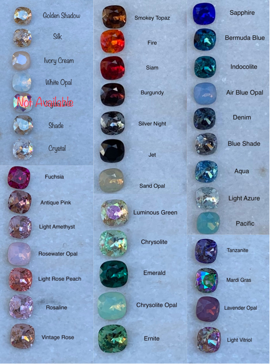 Color Chart – Helen Marie Jewelry